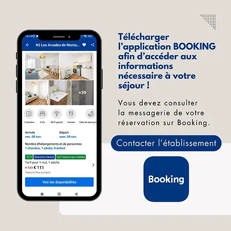 Apartmán N5 Le De Montaudry - Calme - Parking *
